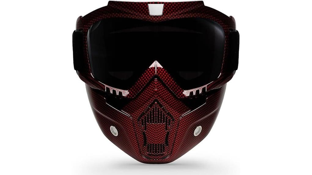 motorcycle goggles with mask